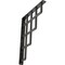 Ekena Millwork Diane Wrought Iron Bracket, (Single center brace), Antiqued Silver 1 1/2"W x 12"D x 15"H BKTM01X12X15SDIASV - alternate 1